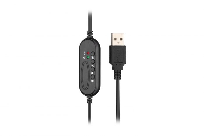 Гарнітура ПК стерео On-ear 2E CH12 USB, omni-mic, 2м, чорний
