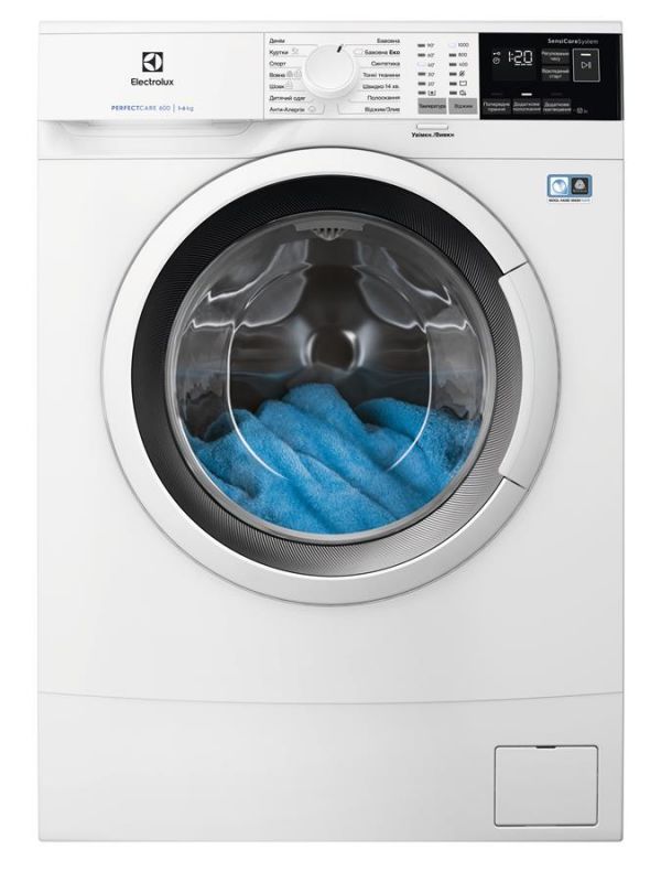 Пральна машина Electrolux фронтальна, 6кг, 1000, A+++, 41см, дисплей, білий