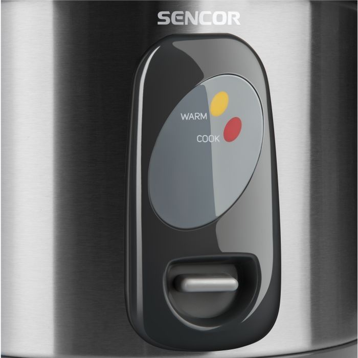 Рисоварка Sencor, 500Вт, чаша-1,5л, електр. керування , знімна кришка, нерж. сталь, сірий