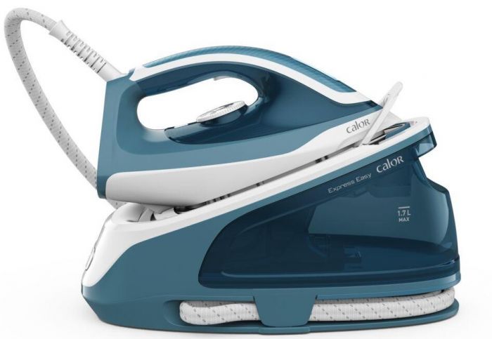 Праска-парогенератор Tefal Express Easy, 2600Вт, 1700мл, паровий удар -350гр, постійна пара - 120гр, керам. підошва, біло-бірюзовий