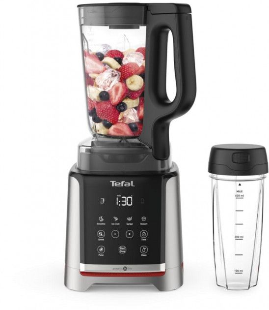 Блендер Tefal стаціонарний InfinyMix + 1600Вт, чаша-1750мл, стакан 600мл, сріблясто-чорний