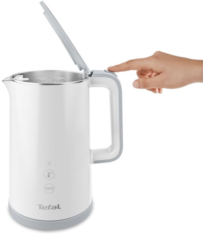 Електрочайник Tefal Sense kettle 1.7л, Strix, з подвійними стінками, 5 темп.реж, чорний