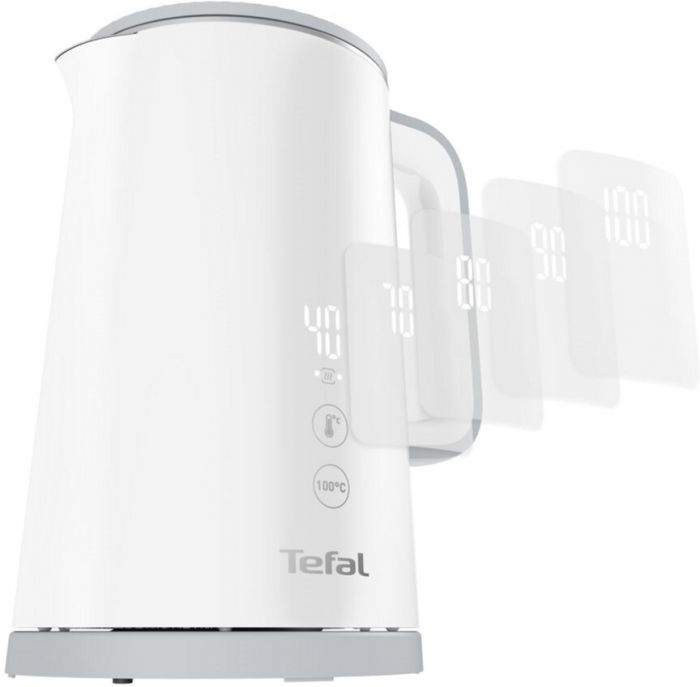 Електрочайник Tefal Sense kettle 1.7л, Strix, з подвійними стінками, 5 темп.реж, чорний