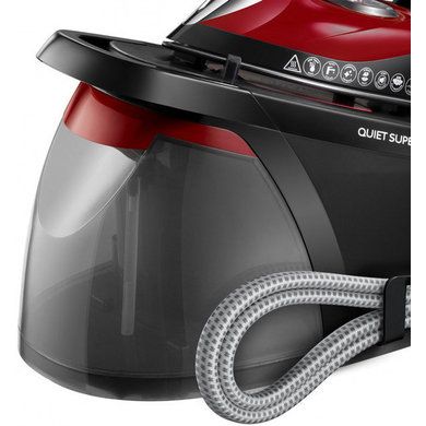 Праска-парогенератор Russell Hobbs Quiet Super Steam Pro, 2750Вт, 1800мл, постійна пара - 315гр, одна температура, керам. підошва, чорно-червоний