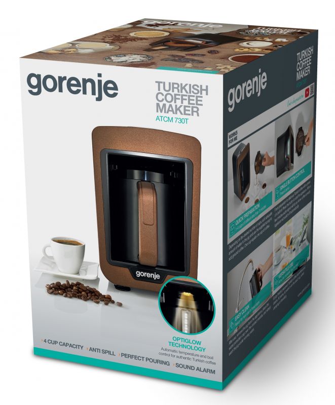 Кавоварка Gorenje крапельна, 0.27л, мелена, 2чашки, коричневий