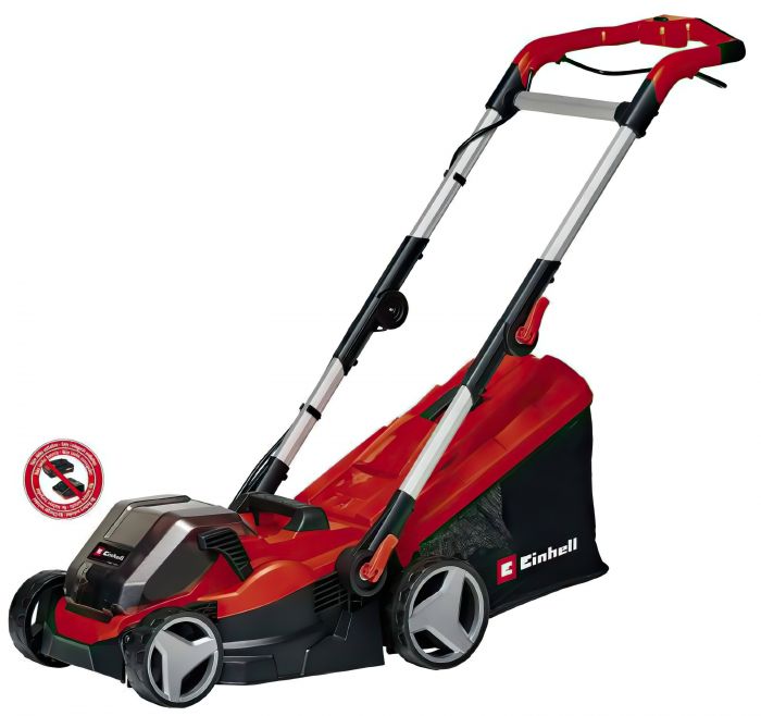 Газонокосарка акумуляторна Einhell PXC GE-CM 36/34-1 Li 36В(18+18) 33см 30л 20-65мм 11.9кг (без АКБ та ЗП)
