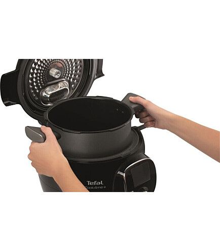 Мультиварка-скороварка Tefal Cook4me+ Connect, 1600Вт, чаша-6л, електронне керув., пластик, чорний