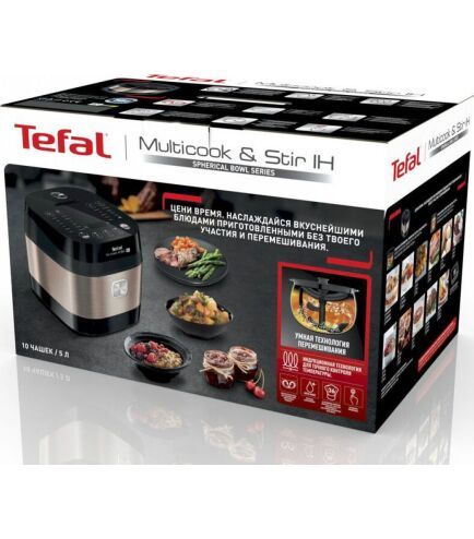 Мультиварка Tefal MultiCook&Stir, 1200Вт, чаша-5л, електронне керув., пластик, чорно-бронзовий