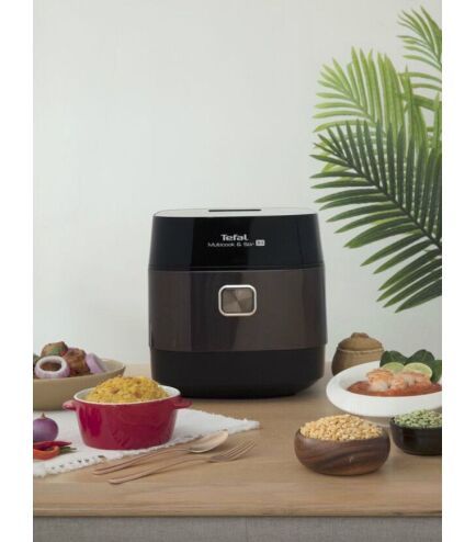 Мультиварка Tefal MultiCook&Stir, 1200Вт, чаша-5л, електронне керув., пластик, чорно-бронзовий