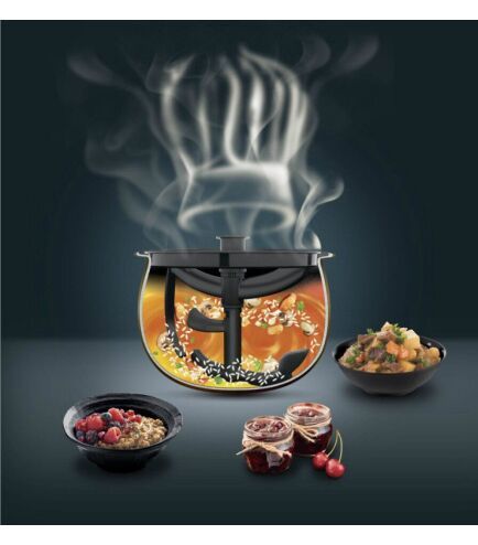 Мультиварка Tefal MultiCook&Stir, 1200Вт, чаша-5л, електронне керув., пластик, чорно-бронзовий