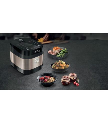 Мультиварка Tefal MultiCook&Stir, 1200Вт, чаша-5л, електронне керув., пластик, чорно-бронзовий