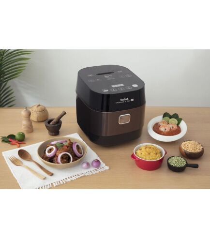 Мультиварка Tefal MultiCook&Stir, 1200Вт, чаша-5л, електронне керув., пластик, чорно-бронзовий