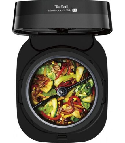 Мультиварка Tefal MultiCook&Stir, 1200Вт, чаша-5л, електронне керув., пластик, чорно-бронзовий