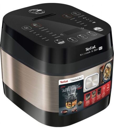 Мультиварка Tefal MultiCook&Stir, 1200Вт, чаша-5л, електронне керув., пластик, чорно-бронзовий