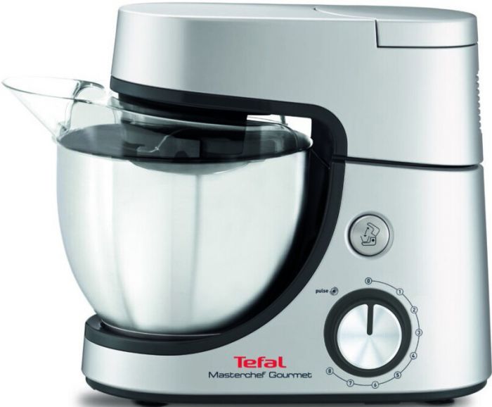 Кухонна машина Tefal Masterchef Gourmet 1100Вт, чаша-метал, корпус-пластик, насадок-6, сірий