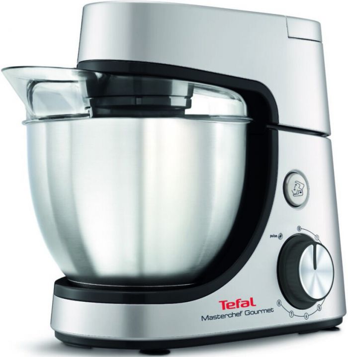 Кухонна машина Tefal Masterchef Gourmet 1100Вт, чаша-метал, корпус-пластик, насадок-6, сірий