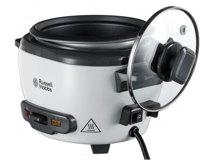 Рисоварка Russell Hobbs Medium, 300Вт, чаша-1.4л, електронне керув., знімна кришка, сіро-чорний