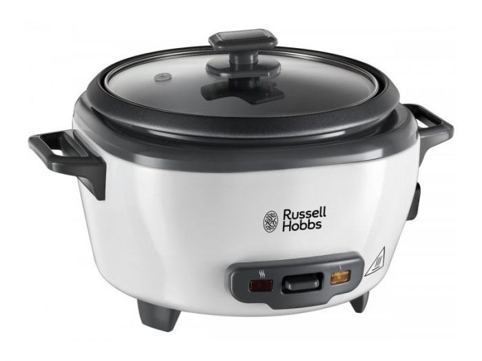 Рисоварка Russell Hobbs Medium, 300Вт, чаша-1.4л, електронне керув., знімна кришка, сіро-чорний