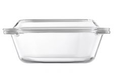 Форма для запікання з кришкою ARDESTO Black Mars, 23.3х20.6х10.2см, боросилікатне скло, кругла, прозорий