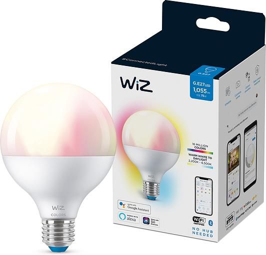 Лампа WiZ LED E27 11Вт 2200-6500K 1055Лм G95 RGB Wi-Fi розумна