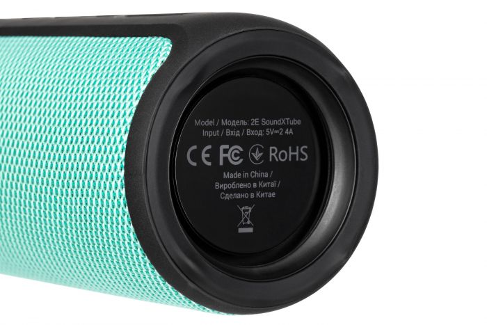 Акустична система 2E SoundXTube TWS, MP3, Wireless, Waterproof Turquoise