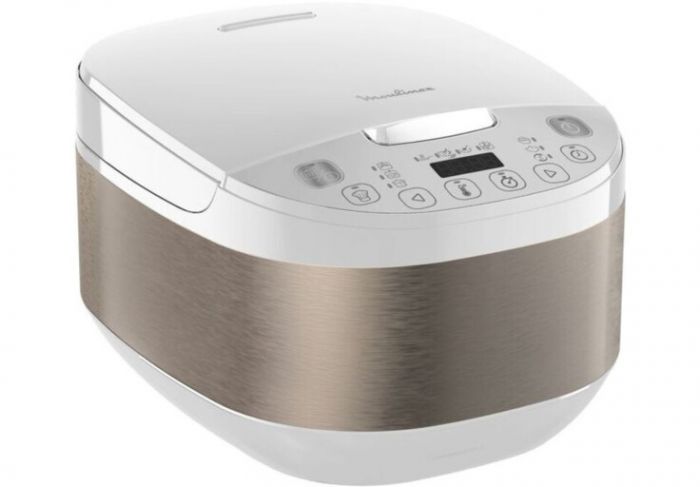 Мультиварка Moulinex SimplyCook Plus, 750Вт, чаша-4л, електронне керув., метал/пластик, білий