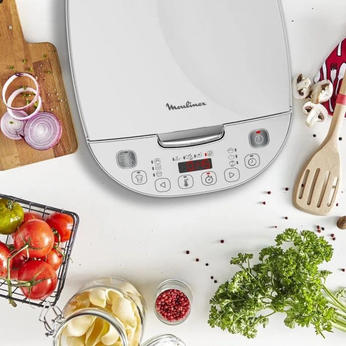 Мультиварка Moulinex SimplyCook Plus, 750Вт, чаша-4л, електронне керув., метал/пластик, білий