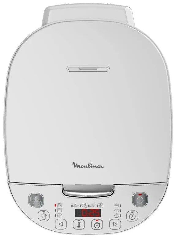 Мультиварка Moulinex SimplyCook Plus, 750Вт, чаша-4л, електронне керув., метал/пластик, білий