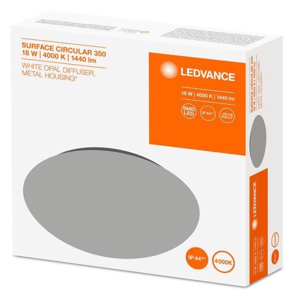 Світильник накладний LEDVANCE SF CIRCULAR LED 18Вт 1440Лм 4000K 350мм IP44 білий