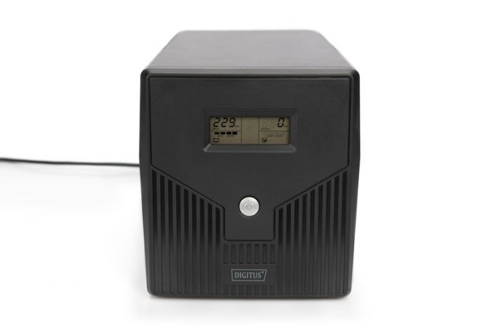 Джерело безперебійного живлення DIGITUS 1500VA/900W, LCD, RJ45, RS232, USB, 4xSchuko