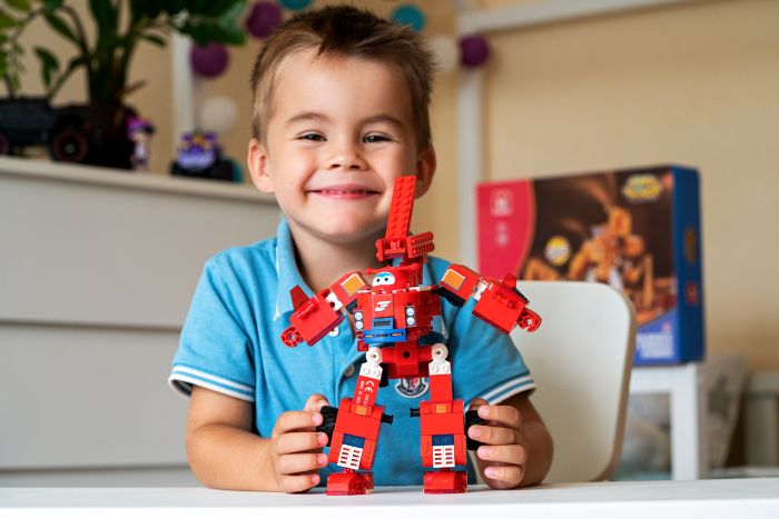 Конструктор-трансформер Super Wings Small Blocks 2в1 Buildable Transforming Vehicle Джетт (Jett)