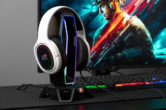 Гарнітура ігрова 2E GAMING HG330, 7.1, USB-A, RGB, 2м, білий