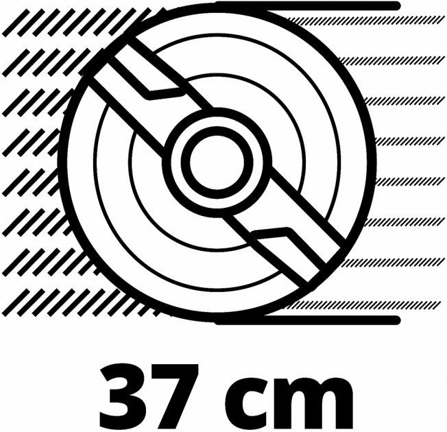 Газонокосарка акумуляторна Einhell PXC GE-CM 36/37 Li 36В(18+18) 37см 45л 25-75мм 14.3кг без АКБ та ЗП