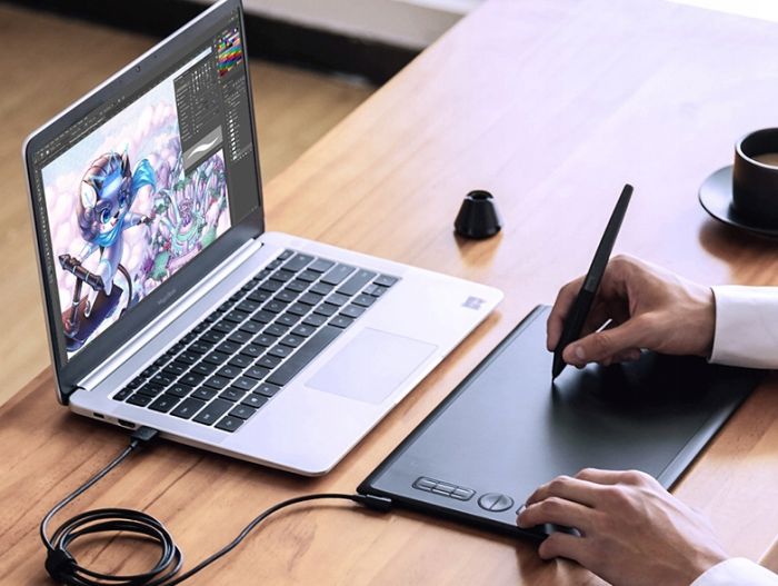 Графічний планшет Huion 10"x6.2" H610X, USB-C, чорний