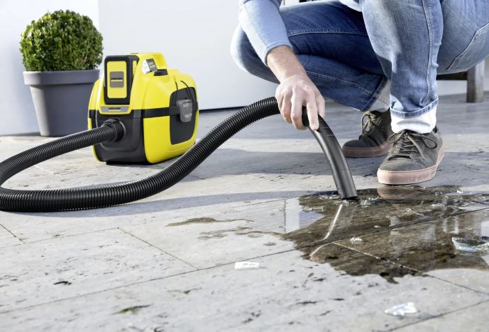 Пилосос професійний Karcher WD 1 Compact Battery, 18В, контейнер 7л, 3.14кг, без АКБ та ЗП