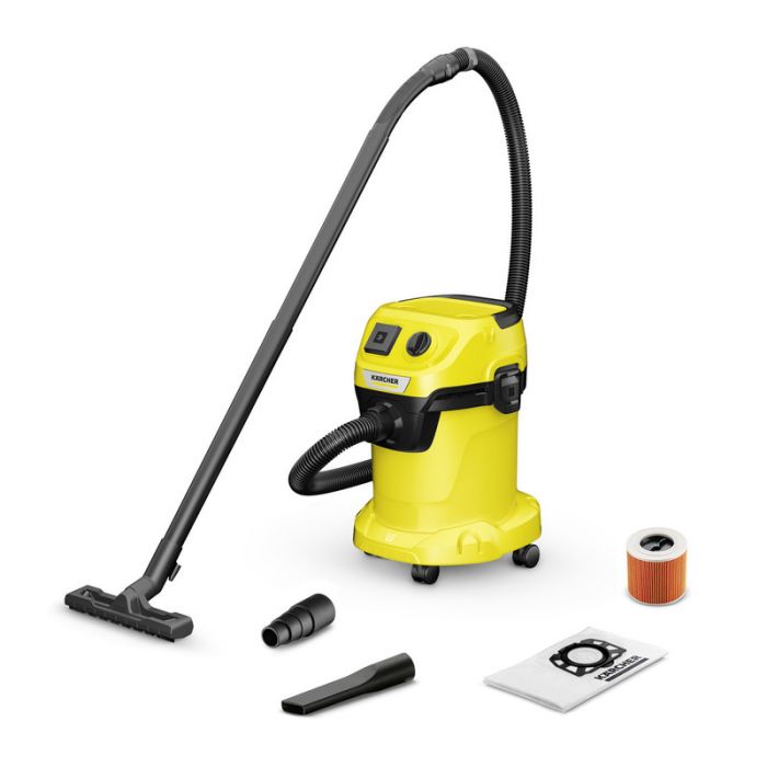 Пилосос професійний Karcher WD 3 P V-17/4/20, 1000Вт, розетка 220В, контейнер 17л, 4.86кг