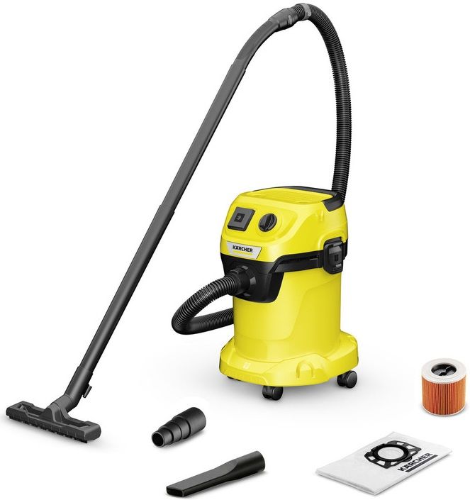 Пилосос професійний Karcher WD 3 P V-17/4/20, 1000Вт, розетка 220В, контейнер 17л, 4.86кг