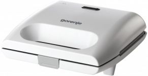 Сендвічмейкер Gorenje 700Вт, алюміній, 1 пластина-гриль , корпус-пластик, білий Сендвічмейкер Gorenje 700Вт, алюміній, 1 пластина-гриль , корпус-пластик, білий