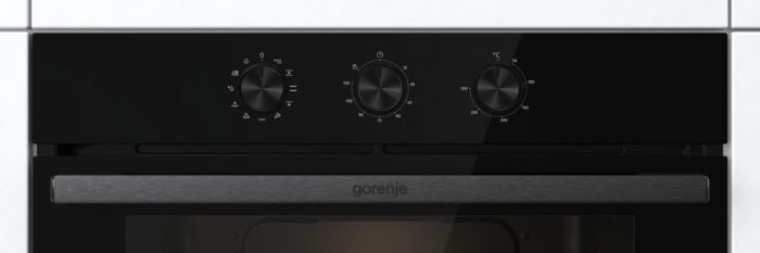 Духова шафа Gorenje електрична, 77л, A+, пара, дисплей, чорний