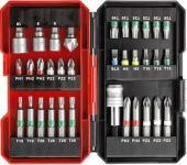 Біти Einhell KWB, 1/4", бітотримач, торцеві головки 3шт, зенківка, SL,PH,PZ,H,T, кейс набір 34шт