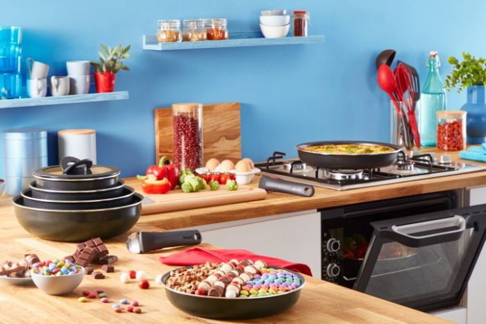 Набір посуду Tefal Ingenio Easy Cook & Clean, змінна ручка, 13предметів, алюміній, бакеліт, коричневий