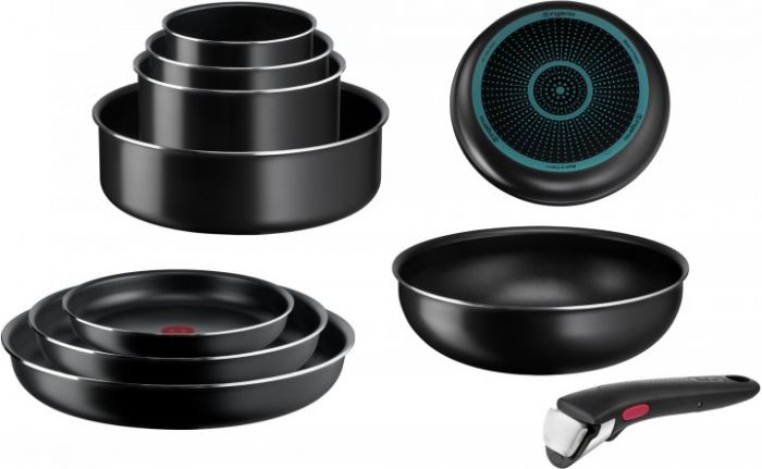 Набір посуду Tefal Ingenio Easy Cook & Clean, змінна ручка, 13предметів, алюміній, бакеліт, коричневий