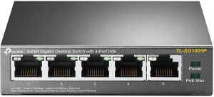 Комутатор TP-LINK TL-SG1005P 5xGE (4xPoE), 56Вт, Некерований