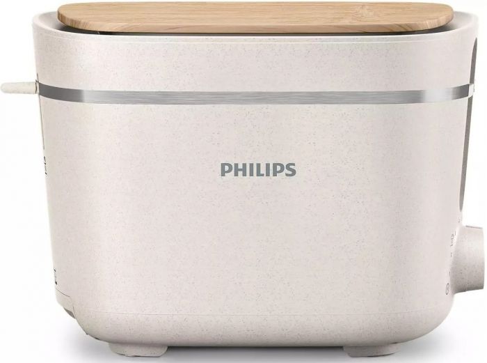 Тостер Philips Series Eco Conscious Edition 830Вт, кришка від пилу, пластик, білий