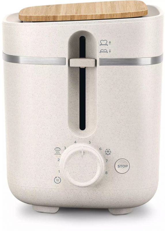 Тостер Philips Series Eco Conscious Edition 830Вт, кришка від пилу, пластик, білий
