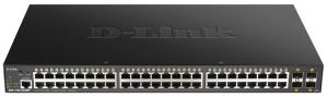 Комутатор D-Link DGS-1250-52XMP 48xGE PoE, 4xSFP+, 370W, Smart Комутатор D-Link DGS-1250-52XMP 48xGE PoE, 4xSFP+, 370W, Smart