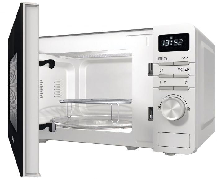 Мікрохвильова піч Gorenje, 20л, електр. керув., 800Вт, дисплей, білий