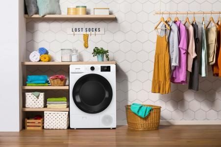 Сушильна машина Gorenje конденсаційна, 8кг, B, 60см, дисплей, білий