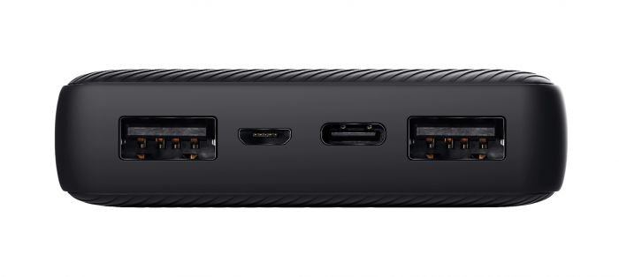 Акумулятор портативний літій-іонний power bank Trust Primo ECO, 15000мА·год, 2хUSB-A/USB-C, 15W, чорний
