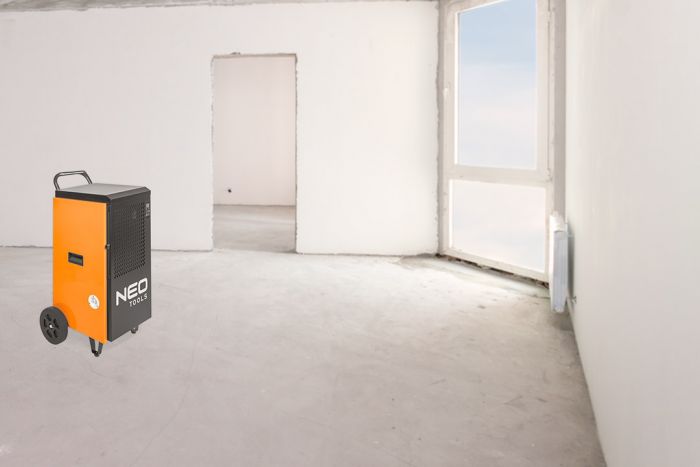 Осушувач повітря промисловий Neo Tools 70л/добу 250м кв 400м куб/год 950Вт LCD дисплей ел.керування таймер IP22